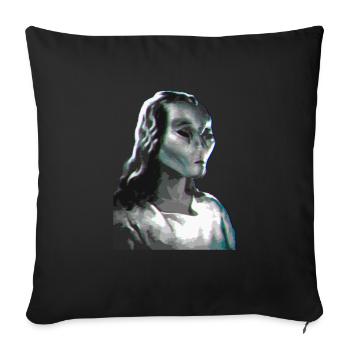 Christ Christianity Extraterrestrial Jesus - Sofa pillowcase 17,3'' x 17,3'' (45 x 45 cm) - black - Front