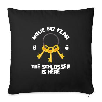 Blacksmith Metal Worker Locksmith - Sofa pillowcase 17,3'' x 17,3'' (45 x 45 cm) - black - Front