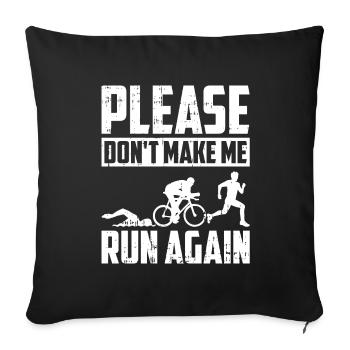 Triathlon Triathlete Lustig - Sofa pillowcase 17,3'' x 17,3'' (45 x 45 cm) - black - Front