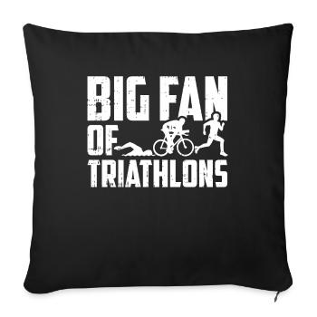 Triathlon Triathlete Fan - Sofa pillowcase 17,3'' x 17,3'' (45 x 45 cm) - black - Front