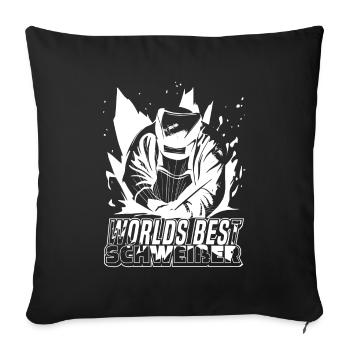 Blacksmith Metal Worker Locksmith - Sofa pillowcase 17,3'' x 17,3'' (45 x 45 cm) - black - Front