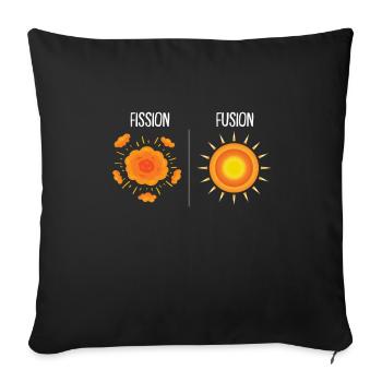 Physics Phyiker Nuclear Physics - Sofa pillowcase 17,3'' x 17,3'' (45 x 45 cm) - black - Front