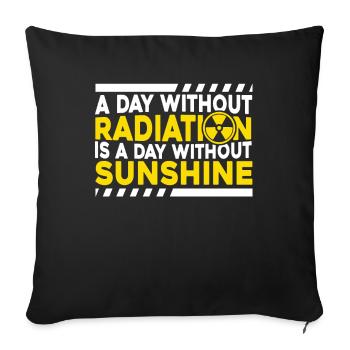 Physics Phyiker Nuclear Physics - Sofa pillowcase 17,3'' x 17,3'' (45 x 45 cm) - black - Front