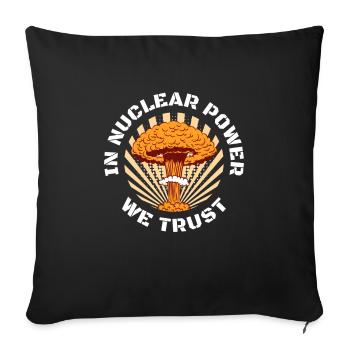 Physics Phyiker Nuclear Physics - Sofa pillowcase 17,3'' x 17,3'' (45 x 45 cm) - black - Front