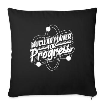 Physics Phyiker Nuclear Physics - Sofa pillowcase 17,3'' x 17,3'' (45 x 45 cm) - black - Front