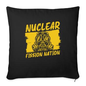 Physics Phyiker Nuclear Physics - Sofa pillowcase 17,3'' x 17,3'' (45 x 45 cm) - black - Front