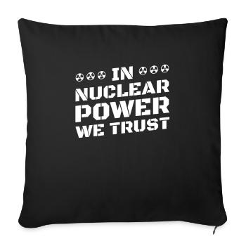 Physics Phyiker Nuclear Physics - Sofa pillowcase 17,3'' x 17,3'' (45 x 45 cm) - black - Front