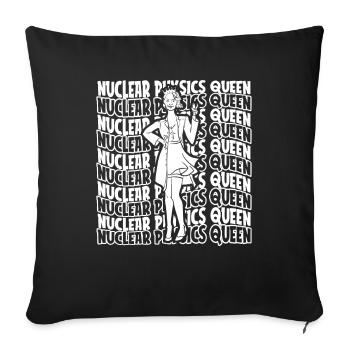 Physics Phyiker Nuclear Physics - Sofa pillowcase 17,3'' x 17,3'' (45 x 45 cm) - black - Front