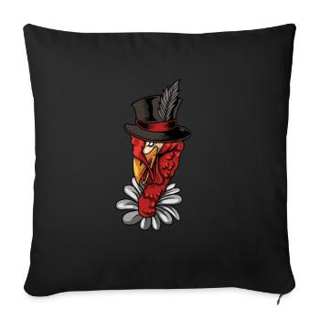 Action de grâce - Housse de coussin décorative 45 x 45 cm - noir - Devant