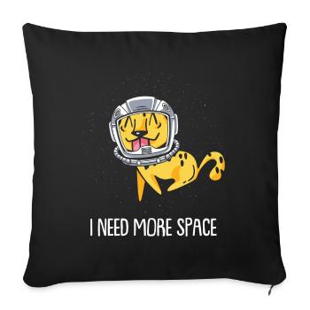 Gepard Astronaut I Need More Space - Sofakissenbezug 45 x 45 cm - Schwarz - Vorne