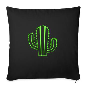 Cactus Garden - Sofa pillowcase 17,3'' x 17,3'' (45 x 45 cm) - black - Front