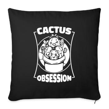 Cactus Garden Cactus - Sofa pillowcase 17,3'' x 17,3'' (45 x 45 cm) - black - Front