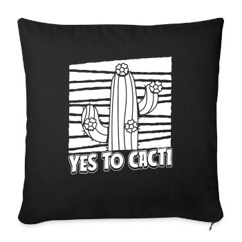 Cactus Garden Cactus - Sofa pillowcase 17,3'' x 17,3'' (45 x 45 cm) - black - Front
