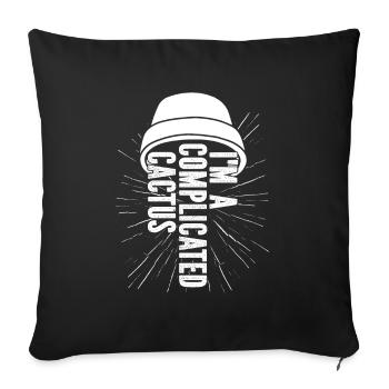 Kaktus Garten Saftig - Sofakissenbezug 45 x 45 cm - Schwarz - Vorne
