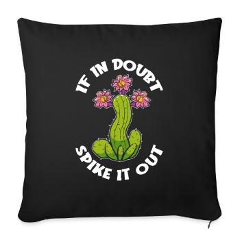 Cactus Garden Cactus - Sofa pillowcase 17,3'' x 17,3'' (45 x 45 cm) - black - Front