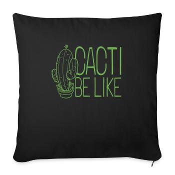 Cactus Garden Cactus - Sofa pillowcase 17,3'' x 17,3'' (45 x 45 cm) - black - Front