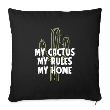 Cactus Garden Cactus - Sofa pillowcase 17,3'' x 17,3'' (45 x 45 cm) - black - Front