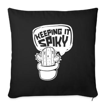 Cactus Garden Cactus - Sofa pillowcase 17,3'' x 17,3'' (45 x 45 cm) - black - Front