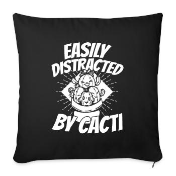 Cactus Garden Cactus - Sofa pillowcase 17,3'' x 17,3'' (45 x 45 cm) - black - Front