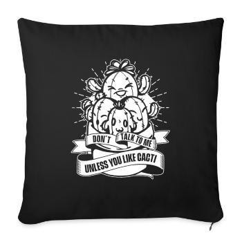 Cactus Garden Cactus - Sofa pillowcase 17,3'' x 17,3'' (45 x 45 cm) - black - Front