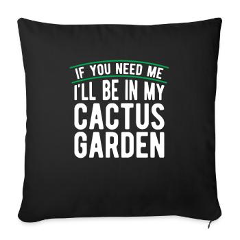 Cactus Garden Cactus - Sofa pillowcase 17,3'' x 17,3'' (45 x 45 cm) - black - Front