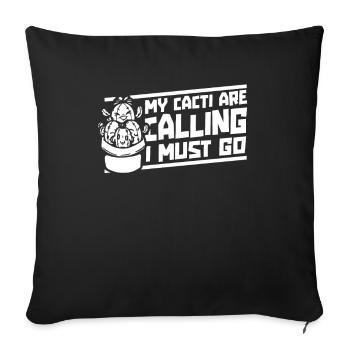 Cactus Garden Cactus - Sofa pillowcase 17,3'' x 17,3'' (45 x 45 cm) - black - Front