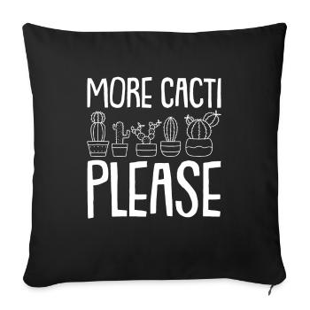 Cactus Garden Cactus - Sofa pillowcase 17,3'' x 17,3'' (45 x 45 cm) - black - Front