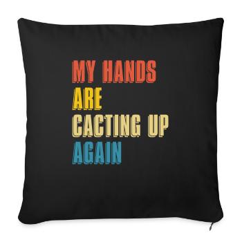Cactus Garden Cactus - Sofa pillowcase 17,3'' x 17,3'' (45 x 45 cm) - black - Front