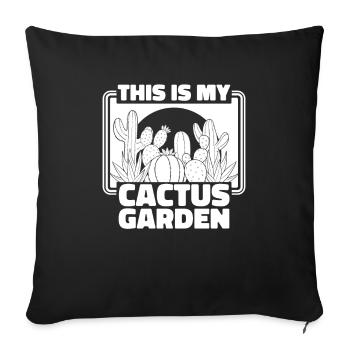 Cactus Garden Cactus - Sofa pillowcase 17,3'' x 17,3'' (45 x 45 cm) - black - Front