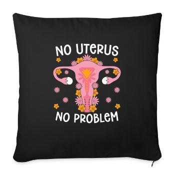 Hystérectomie Hystérectomie - Housse de coussin décorative 45 x 45 cm - noir - Devant