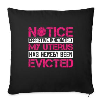 Hystérectomie Hystérectomie - Housse de coussin décorative 45 x 45 cm - noir - Devant