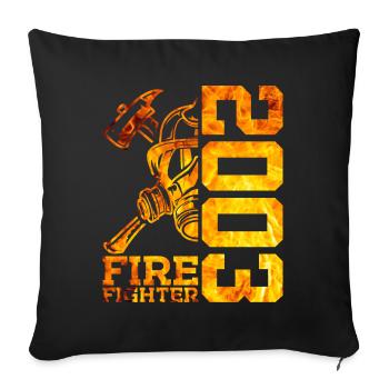 23E ANNIVERSAIRE DE LA BRIGADE DES POMPIERS 2003 - Housse de coussin décorative 45 x 45 cm - noir - Devant