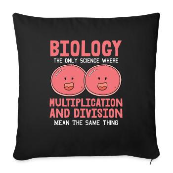 Biology Biologist Funny Biology Major - Sofa pillowcase 17,3'' x 17,3'' (45 x 45 cm) - black - Front