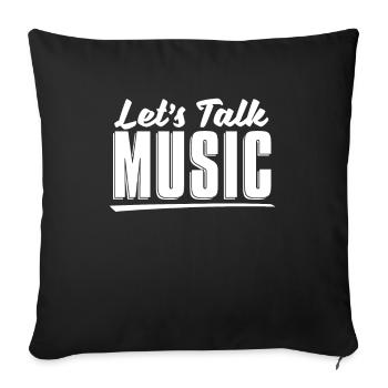 Music Teacher Music Teacher - Sofa pillowcase 17,3'' x 17,3'' (45 x 45 cm) - black - Front