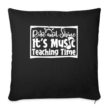 Music Teacher Music Teacher - Sofa pillowcase 17,3'' x 17,3'' (45 x 45 cm) - black - Front