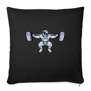 Weightlifting Weightlifter Astronaut - Sofa pillowcase 17,3'' x 17,3'' (45 x 45 cm) - black - Front