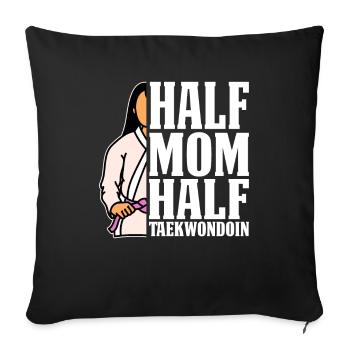 Taekwondo Taekwondo Mama - Sofa pillowcase 17,3'' x 17,3'' (45 x 45 cm) - black - Front