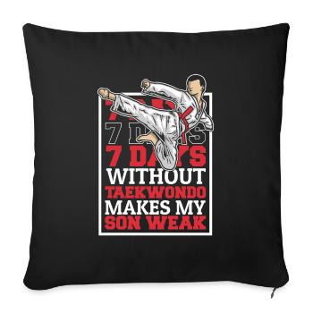 Taekwondo - Sofa pillowcase 17,3'' x 17,3'' (45 x 45 cm) - black - Front