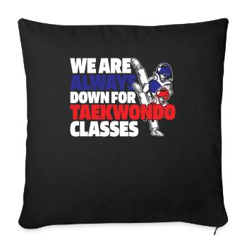 Taekwondo - Sofa pillowcase 17,3'' x 17,3'' (45 x 45 cm) - black - Front