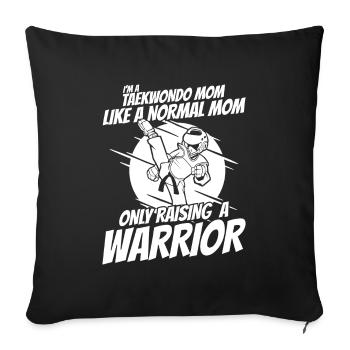 Taekwondo Mama - Housse de coussin décorative 45 x 45 cm - noir - Devant
