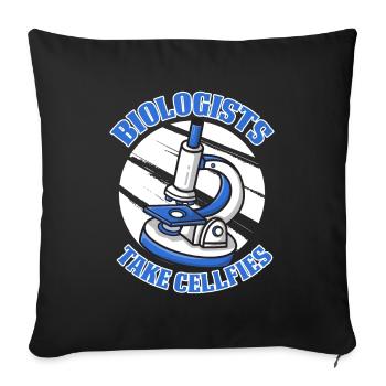Biology Biologist Microscope Molecular Biologist - Sofa pillowcase 17,3'' x 17,3'' (45 x 45 cm) - black - Front