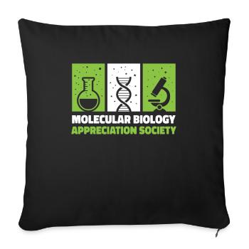 Biology Biologist Molecular biologist - Sofa pillowcase 17,3'' x 17,3'' (45 x 45 cm) - black - Front
