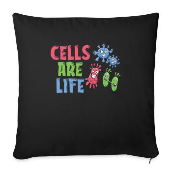 Biology Biologist Cells Molecular Biologist - Sofa pillowcase 17,3'' x 17,3'' (45 x 45 cm) - black - Front