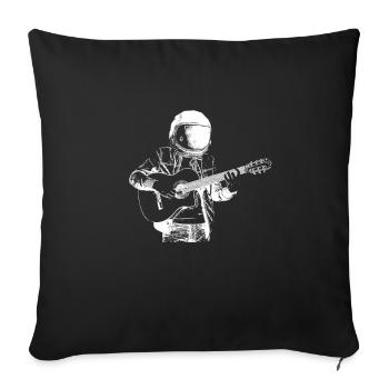 Acoustic Guitar Astronaut - Sofa pillowcase 17,3'' x 17,3'' (45 x 45 cm) - black - Front
