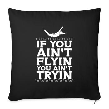 Diving Divers - Sofa pillowcase 17,3'' x 17,3'' (45 x 45 cm) - black - Front