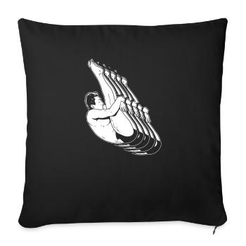 Plongeurs plongeurs - Housse de coussin décorative 45 x 45 cm - noir - Devant