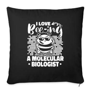 Biology Biologist Bee Molecular Biologist - Sofa pillowcase 17,3'' x 17,3'' (45 x 45 cm) - black - Front