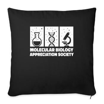 Biology Biologist Molecular biologist - Sofa pillowcase 17,3'' x 17,3'' (45 x 45 cm) - black - Front