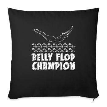 Champion de plongée plongeuse - Housse de coussin décorative 45 x 45 cm - noir - Devant