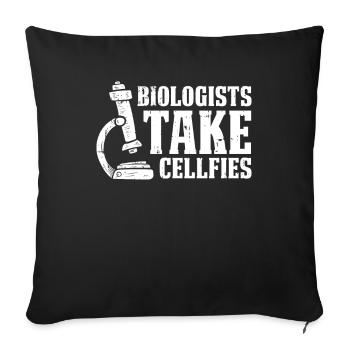 Biology Biologist Microscope Molecular Biologist - Sofa pillowcase 17,3'' x 17,3'' (45 x 45 cm) - black - Front